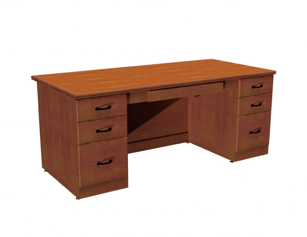 Prairie Rose Desk Double Pedestal