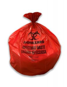 Trash Bag Red Biohazard