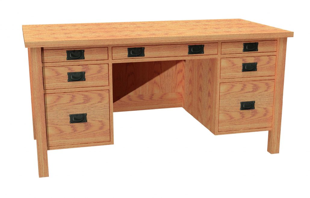 Pedestal Desk Double