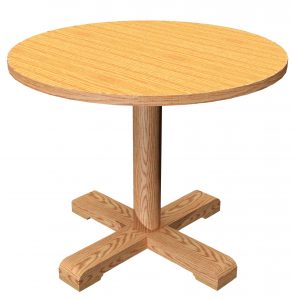 Pedestal Table Round (hardwood base)